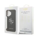 Guess PU Grained 4G Metal Logo Black iPhone 17 Tok