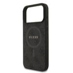 Guess PU Leather 4G Colored Ring MagSafe Black iPhone 17 Pro Max Tok