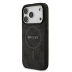 Guess PU Leather 4G Colored Ring MagSafe Black iPhone 17 Pro Tok