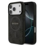 Guess PU Leather 4G Colored Ring MagSafe Black iPhone 17 Pro Tok