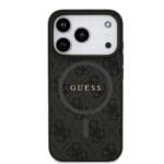 Guess PU Leather 4G Colored Ring MagSafe Black iPhone 17 Pro Tok