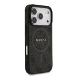 Guess PU Leather 4G Colored Ring MagSafe Black iPhone 17 Pro Tok