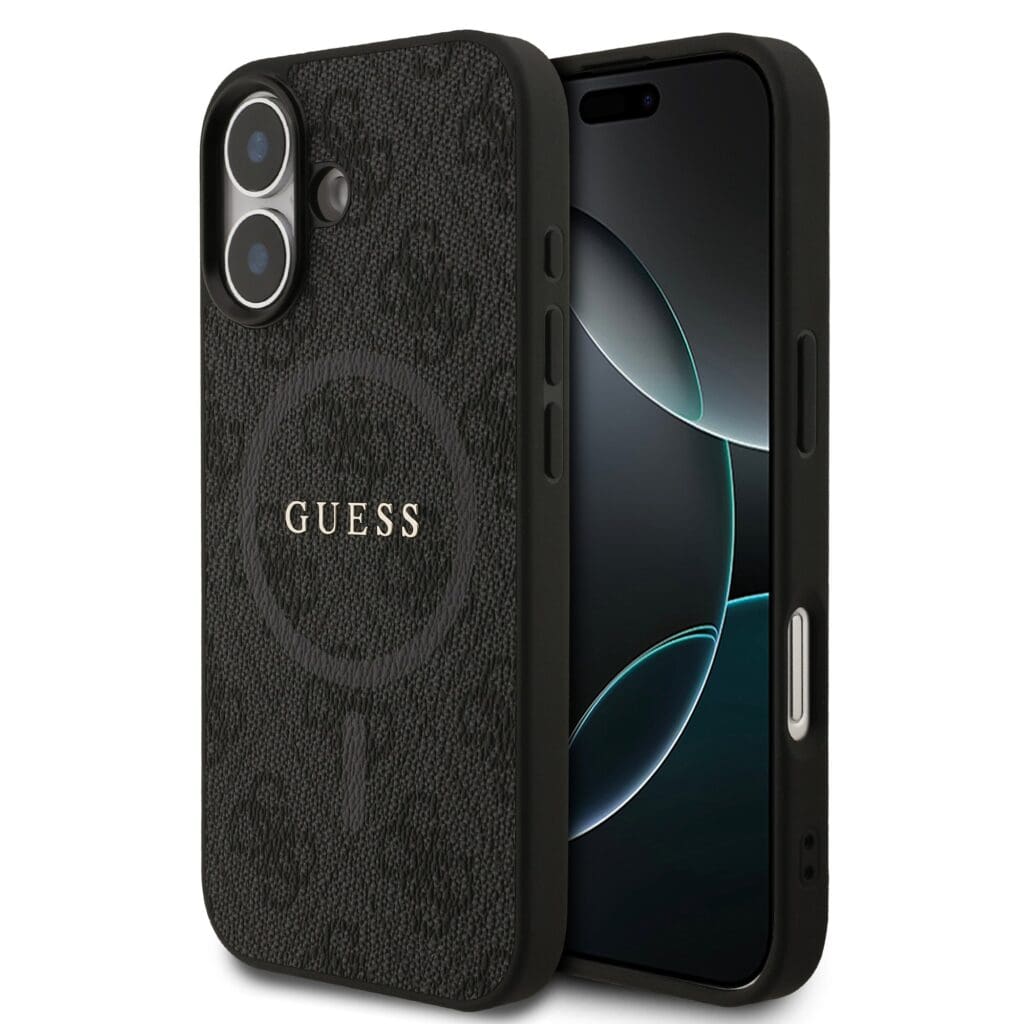 Guess PU Leather 4G Colored Ring MagSafe Black iPhone 17 Tok