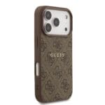 Guess PU Leather 4G Colored Ring MagSafe Brown iPhone 17 Pro Tok