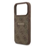 Guess PU Leather 4G Colored Ring MagSafe Brown iPhone 17 Pro Tok