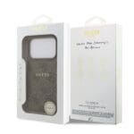 Guess PU Leather 4G Colored Ring MagSafe Brown iPhone 17 Pro Tok
