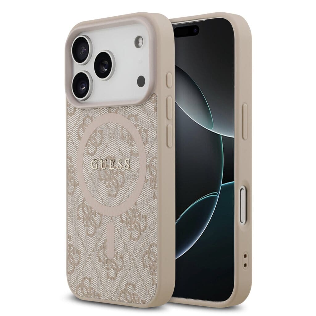 Guess PU Leather 4G Colored Ring MagSafe Pink iPhone 17 Pro Tok