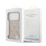 Guess PU Leather 4G Colored Ring MagSafe Pink iPhone 17 Pro Tok