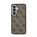 Guess PU Leather 4G Gold Frame Magnetic Brown Samsung Galaxy S26 Plus Tok