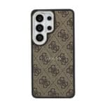 Guess PU Leather 4G Gold Frame Magnetic Brown Samsung Galaxy S26 Ultra Tok