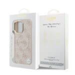 Guess PU Leather 4G Gold Frame MagSafe Pink iPhone 17 Tok