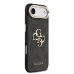 Guess PU Leather 4G Metal Logo Gold Frame Black iPhone 17 Air Tok