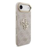 Guess PU Leather 4G Metal Logo Gold Frame Pink iPhone 17 Air Tok