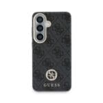 Guess PU Leather 4G Strass Logo Gold Frame Magnetic Black Samsung Galaxy S26 Tok
