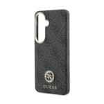 Guess PU Leather 4G Strass Logo Gold Frame Magnetic Black Samsung Galaxy S26 Tok