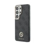 Guess PU Leather 4G Strass Logo Gold Frame Magnetic Black Samsung Galaxy S26 Ultra Tok