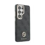 Guess PU Leather 4G Strass Logo Gold Frame Magnetic Black Samsung Galaxy S26 Ultra Tok