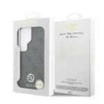 Guess PU Leather 4G Strass Logo Gold Frame Magnetic Black Samsung Galaxy S26 Ultra Tok