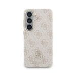 Guess PU Leather 4G Strass Logo Gold Frame Magnetic Pink Samsung Galaxy S26 Tok