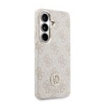 Guess PU Leather 4G Strass Logo Gold Frame Magnetic Pink Samsung Galaxy S26 Tok