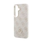 Guess PU Leather 4G Strass Logo Gold Frame Magnetic Pink Samsung Galaxy S26 Tok