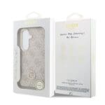 Guess PU Leather 4G Strass Logo Gold Frame Magnetic Pink Samsung Galaxy S26 Tok