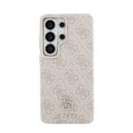 Guess PU Leather 4G Strass Logo Gold Frame Magnetic Pink Samsung Galaxy S26 Ultra Tok