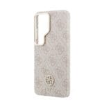 Guess PU Leather 4G Strass Logo Gold Frame Magnetic Pink Samsung Galaxy S26 Ultra Tok