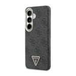 Guess PU Leather 4G Strass Triangle Logo Gold Frame Magnetic Black Samsung Galaxy S26 Tok