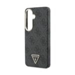 Guess PU Leather 4G Strass Triangle Logo Gold Frame Magnetic Black Samsung Galaxy S26 Tok