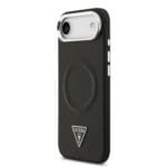 Guess PU Leather Triangle Logo MagSafe Black iPhone 17 Air Tok