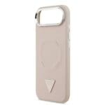 Guess PU Leather Triangle Logo MagSafe Pink iPhone 17 Air Tok