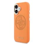 Guess PU Perforated 4G Logo MagSafe Orange iPhone 17 Tok