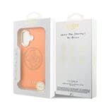 Guess PU Perforated 4G Logo MagSafe Orange iPhone 17 Tok