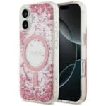 Guess Resin Bottom Glitter MagSafe Pink iPhone 17 Tok