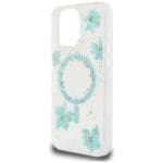 Guess Resin Flowers Glitter MagSafe turquoise iPhone 16 Pro Tok