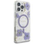 Guess Resin Flowers MagSafe Purple iPhone 16 Pro Tok