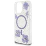 Guess Resin Flowers MagSafe Purple iPhone 16 Pro Tok