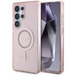 Guess Rhinestones Printed Classic Logo MagSafe Pink Samsung Galaxy S25 Ultra Tok