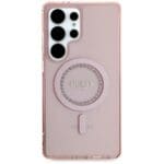Guess Rhinestones Printed Classic Logo MagSafe Pink Samsung Galaxy S25 Ultra Tok
