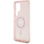 Guess Rhinestones Printed Classic Logo MagSafe Pink Samsung Galaxy S25 Ultra Tok