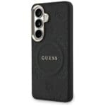 Guess Saffiano Peony Embossed Ring MagSafe Black Samsung Galaxy S26 Tok