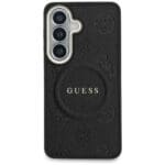 Guess Saffiano Peony Embossed Ring MagSafe Black Samsung Galaxy S26 Tok
