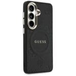 Guess Saffiano Peony Embossed Ring MagSafe Black Samsung Galaxy S26 Tok