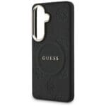 Guess Saffiano Peony Embossed Ring MagSafe Black Samsung Galaxy S26 Tok