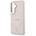 Guess Saffiano Peony Embossed Ring MagSafe Plus Pink Samsung Galaxy S26 Tok