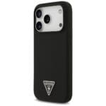 Guess Silicone Triangle Logo MagSafe Black iPhone 17 Pro Max Tok