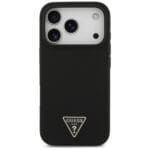 Guess Silicone Triangle Logo MagSafe Black iPhone 17 Pro Max Tok