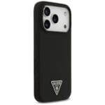 Guess Silicone Triangle Logo MagSafe Black iPhone 17 Pro Max Tok