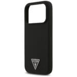 Guess Silicone Triangle Logo MagSafe Black iPhone 17 Pro Tok